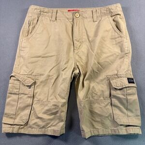 Guess Los Angeles Mens Khaki Cargo Shorts Tan Size 34 X2OD12W8CO1 (fit W36)